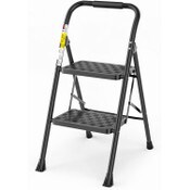 Wholesale - Black 2-Step Ladder Folding Stool w/Grip Handle (No UPC) Soctone C/P 1